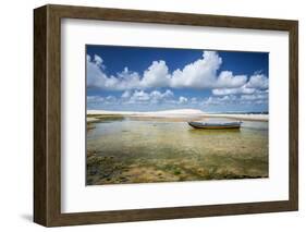 A Brazilian Fishing Boat in Jericoacoara, Brazil-Alex Saberi-Framed Photographic Print