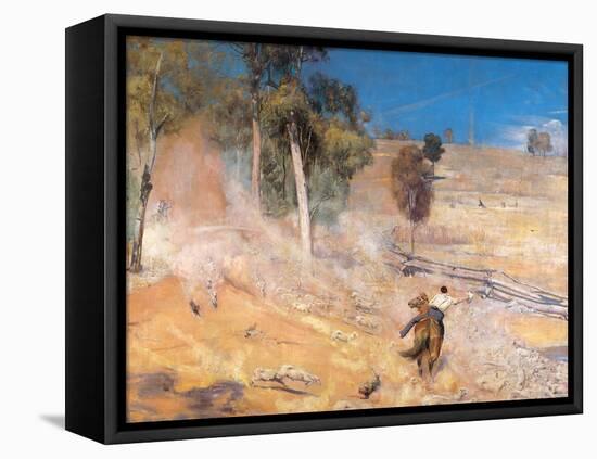 A Break Away! 1891-Tom Roberts-Framed Stretched Canvas