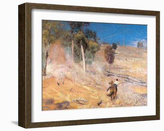 A Break Away! 1891-Tom Roberts-Framed Giclee Print