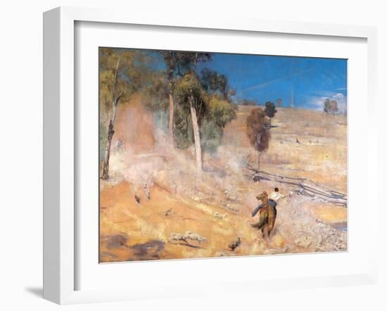 A Break Away! 1891-Tom Roberts-Framed Giclee Print