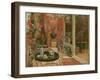 A Break for Tea (Oil on Panel)-Robert Walker Macbeth-Framed Giclee Print