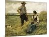 A Break from the Harvest-Julien Dupre-Mounted Giclee Print