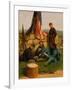 A Break: Playing Cards, 1881-Julian Scott-Framed Giclee Print