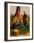 A Break: Playing Cards, 1881-Julian Scott-Framed Giclee Print