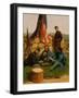 A Break: Playing Cards, 1881-Julian Scott-Framed Giclee Print