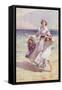 A Breezy Day at the Seaside-William Kay Blacklock-Framed Stretched Canvas