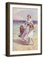 A Breezy Day at the Seaside-William Kay Blacklock-Framed Giclee Print