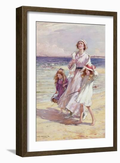 A Breezy Day at the Seaside-William Kay Blacklock-Framed Giclee Print