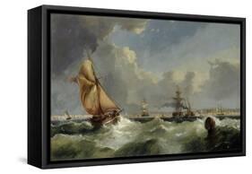 A Breezy Evening on the Mersey-William Callow-Framed Stretched Canvas