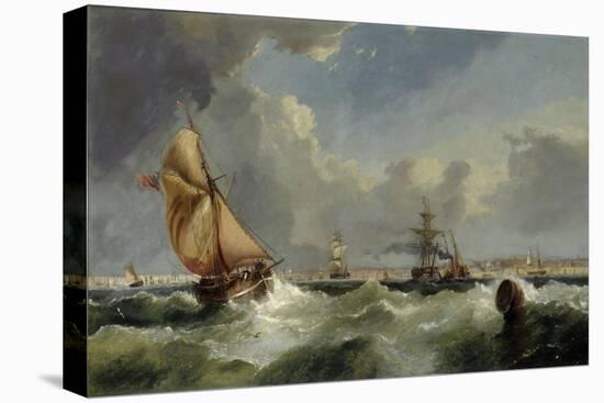 A Breezy Evening on the Mersey-William Callow-Stretched Canvas