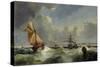 A Breezy Evening on the Mersey-William Callow-Stretched Canvas