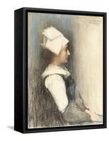 A Breton Girl-Pascal Adolphe Jean Dagnan-Bouveret-Framed Stretched Canvas