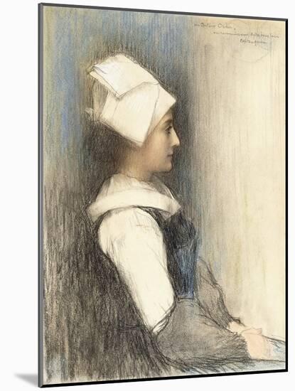 A Breton Girl-Pascal Adolphe Jean Dagnan-Bouveret-Mounted Giclee Print