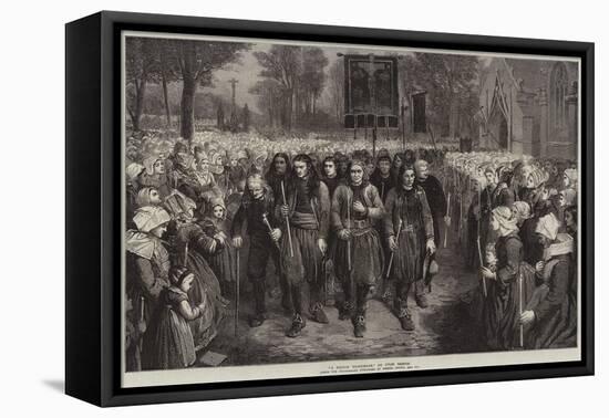 A Breton Pilgrimage-Jules Breton-Framed Stretched Canvas