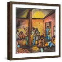 A Brick-Walled Room in an Abandoned Hall-Ronald Ginther-Framed Giclee Print