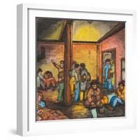 A Brick-Walled Room in an Abandoned Hall-Ronald Ginther-Framed Giclee Print