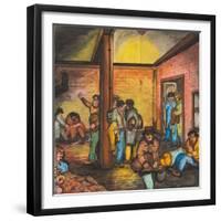 A Brick-Walled Room in an Abandoned Hall-Ronald Ginther-Framed Giclee Print