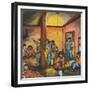 A Brick-Walled Room in an Abandoned Hall-Ronald Ginther-Framed Giclee Print