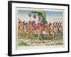 A Bride Is Carried to the Chief, from 'Brevis Narratio..', Engraved by Theodore De Bry-Jacques Le Moyne-Framed Giclee Print