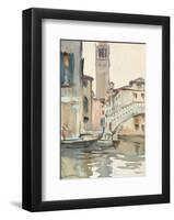 A Bridge and Campanile, Venice, 1902/04-John Singer Sargent-Framed Art Print