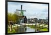 A Bridge Leading to a Village of Historic Homes in the Netherlands-Sheila Haddad-Framed Photographic Print