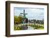 A Bridge Leading to a Village of Historic Homes in the Netherlands-Sheila Haddad-Framed Photographic Print