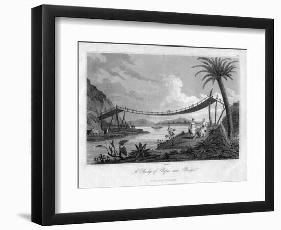 A Bridge of Ropes, Near Penipe, Ecuador, 1829-Storer-Framed Giclee Print