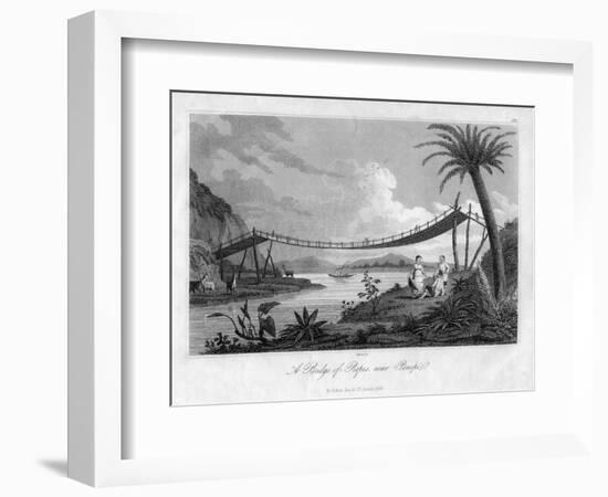 A Bridge of Ropes, Near Penipe, Ecuador, 1829-Storer-Framed Giclee Print