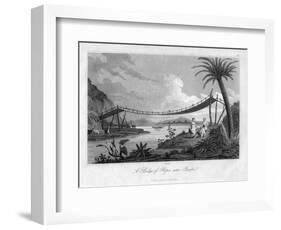 A Bridge of Ropes, Near Penipe, Ecuador, 1829-Storer-Framed Giclee Print