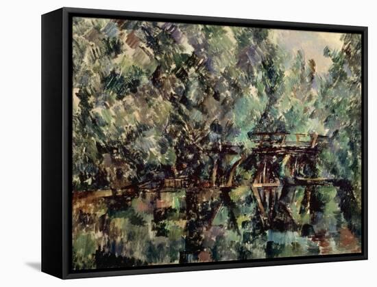 A Bridge over a Pond, C1898-Paul Cézanne-Framed Stretched Canvas