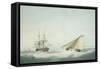 A Brig and a Cutter-Samuel Atkins-Framed Stretched Canvas