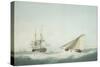 A Brig and a Cutter-Samuel Atkins-Stretched Canvas