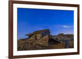 A Bright Bolide Meteor Breaking Up as it Enters the Atmosphere-null-Framed Photographic Print