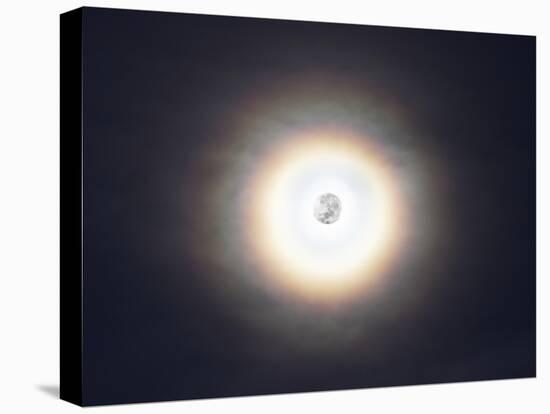 A Bright Halo around the Full Moon-Stocktrek Images-Stretched Canvas