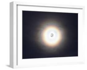 A Bright Halo around the Full Moon-Stocktrek Images-Framed Photographic Print