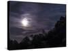 A Bright Moon Rises Through Clouds Over a Hill in Oklahoma-Stocktrek Images-Stretched Canvas