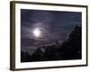 A Bright Moon Rises Through Clouds Over a Hill in Oklahoma-Stocktrek Images-Framed Photographic Print