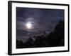 A Bright Moon Rises Through Clouds Over a Hill in Oklahoma-Stocktrek Images-Framed Photographic Print