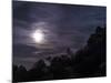 A Bright Moon Rises Through Clouds Over a Hill in Oklahoma-Stocktrek Images-Mounted Photographic Print