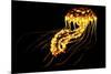 A Brightly Colored Bioluminescent Jellyfish-null-Mounted Art Print
