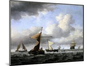 A Brisk Breeze, C.1665-Willem Van De Velde The Younger-Mounted Giclee Print