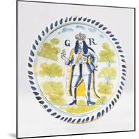 A Bristol Delft Polychrome Royal Portrait Charger Painted with a Full Length Portrait of George I i-null-Mounted Giclee Print
