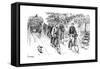 A British Cycle Club Out for a Country Ride, 1895-null-Framed Stretched Canvas