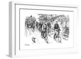 A British Cycle Club Out for a Country Ride, 1895-null-Framed Giclee Print