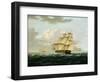 A British Frigate in Pursuit of a French Frigate-Thomas Buttersworth-Framed Giclee Print