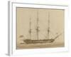 A British Frigate Riding on Her Anchor-John Wilson Carmichael-Framed Giclee Print