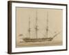 A British Frigate Riding on Her Anchor-John Wilson Carmichael-Framed Giclee Print