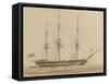 A British Frigate Riding on Her Anchor-John Wilson Carmichael-Framed Stretched Canvas