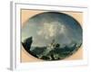 A British Man of War in Rough Seas off a Rocky Coast-Charles Brooking-Framed Giclee Print