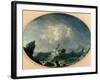 A British Man of War in Rough Seas off a Rocky Coast-Charles Brooking-Framed Giclee Print